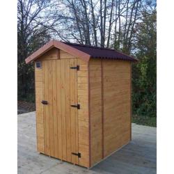 Abri WC Bois Massif avec Plancher/ Panneau 1-mm / EDEN Toilette Seches / surf . ext : 2.62m²