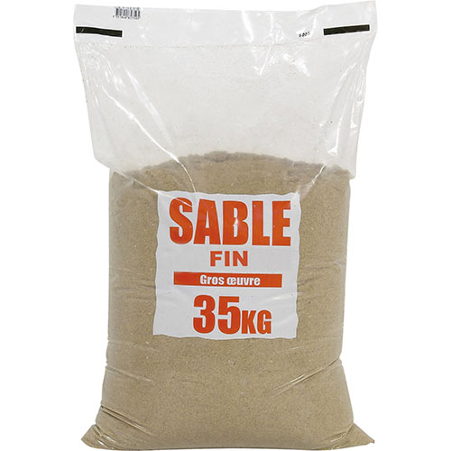 SABLE À ENDUIRE GRANULOMÉTRIE 0/2 - 35 KG - Sacamat