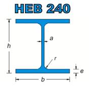 Poutrelle acier HEB 240