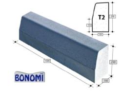 Bordure trottoir béton type T2 - H25xl15X100cm