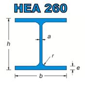 Poutrelle acier HEA 260