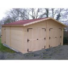 Garage Double Madriers Bois Massif Rainurage / 60 mm / surf.ext: 42.16m²