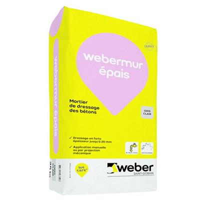 Webermur épais - gris clair - Sac 25 kg