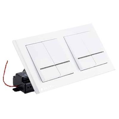 Interrupteur mural Double pour Commande sans fils ZWL2, Coloris Blanc