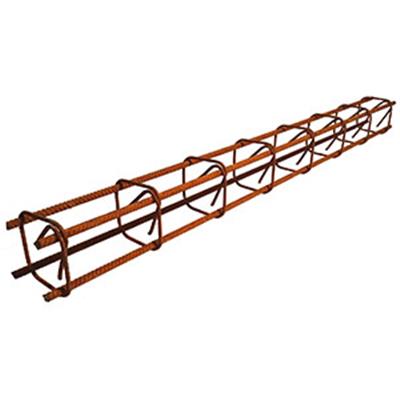 Poteau fer 15x15 - 4 filants 10 mm - Espace 15 cm - 6 ml
